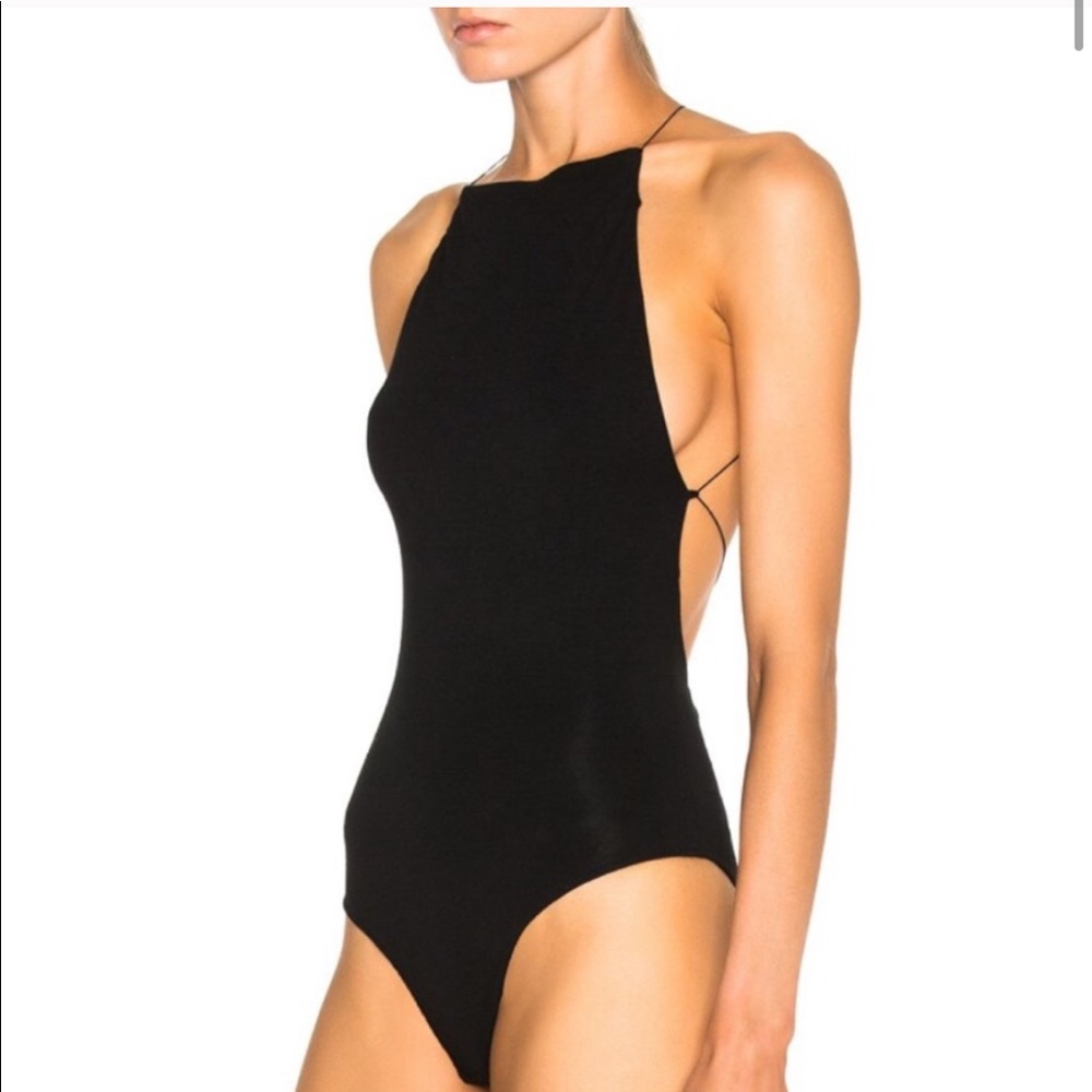 T Alexander Wang Criss Cross Bodysuit Black Small